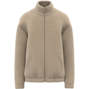 Unisex Sherpa Dropped Shoulders Full Zip Sweatshirt, miniatyr 2